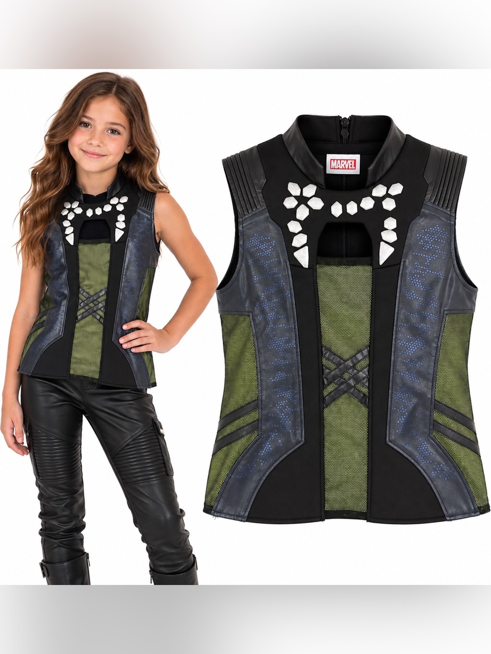 Marvel Guardians of the Galaxy Gamora top costume size 8/10 EUC